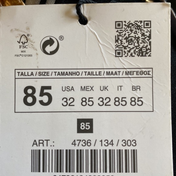 🌹NWT. Zara Golden Metallic Braided Belt. Size 32. - Picture 5 of 5